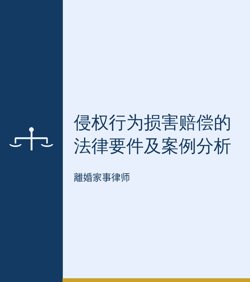侵權行為損害賠償的法律要件及案例分析